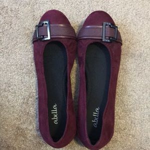 Maroon ballet flats